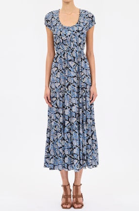 ulla johnson midi dress Ulla Johnson Alexi Cotton Midi Dress Zinnia– Warm Shop